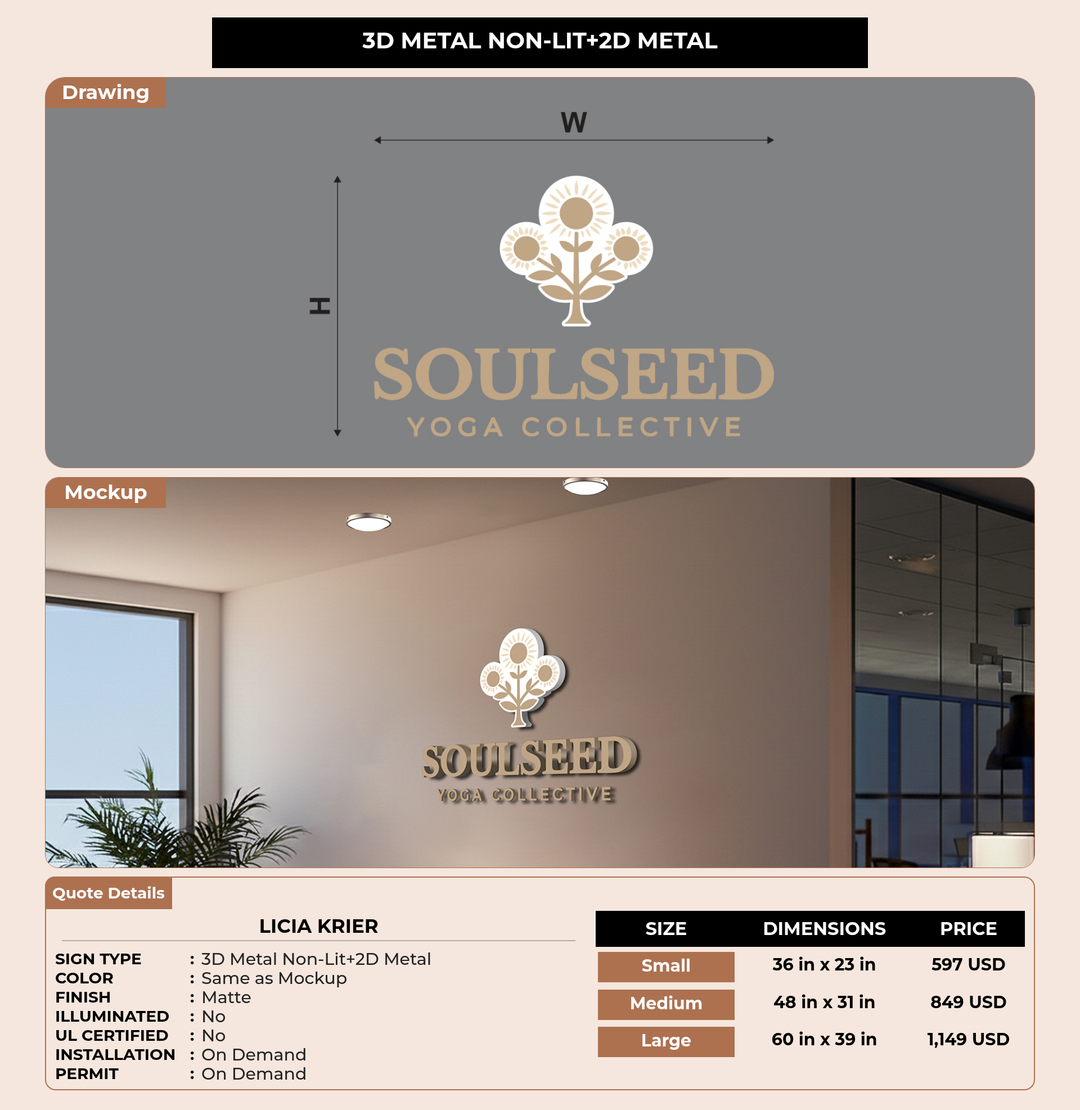 CUSTOM MOCKUP SIGN FOR Licia Krier