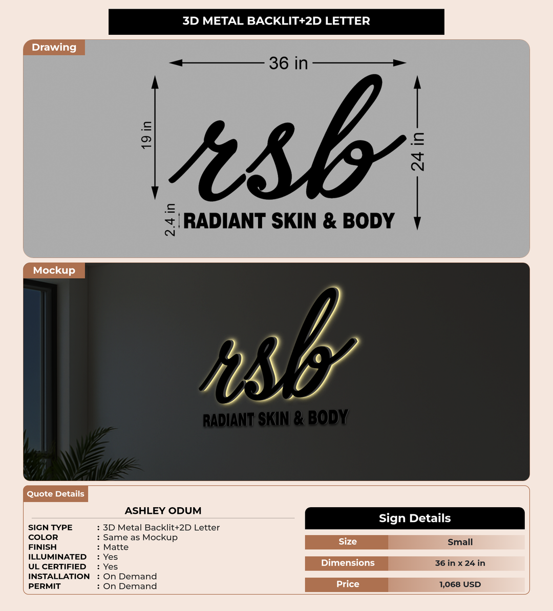 CUSTOM MOCKUP SIGN FOR Ashley Odum