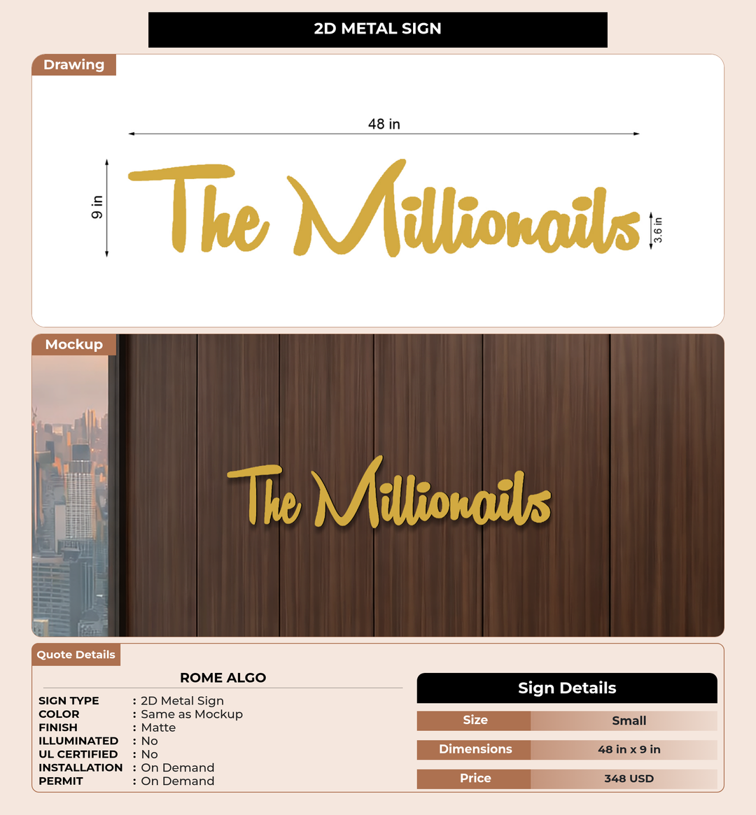 CUSTOM MOCKUP SIGN FOR Rome Algo