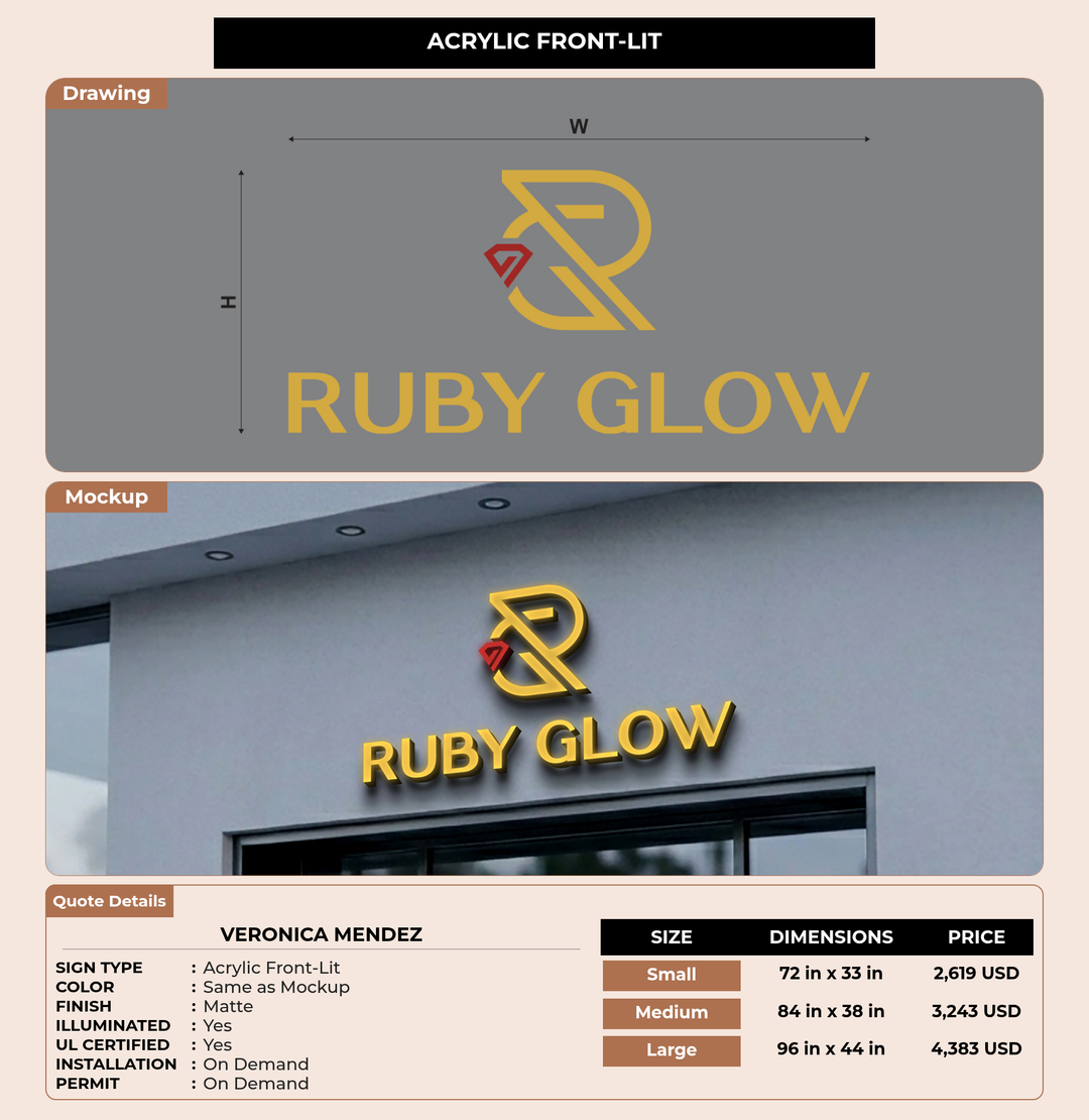 CUSTOM MOCKUP SIGN FOR Veronica Mendez