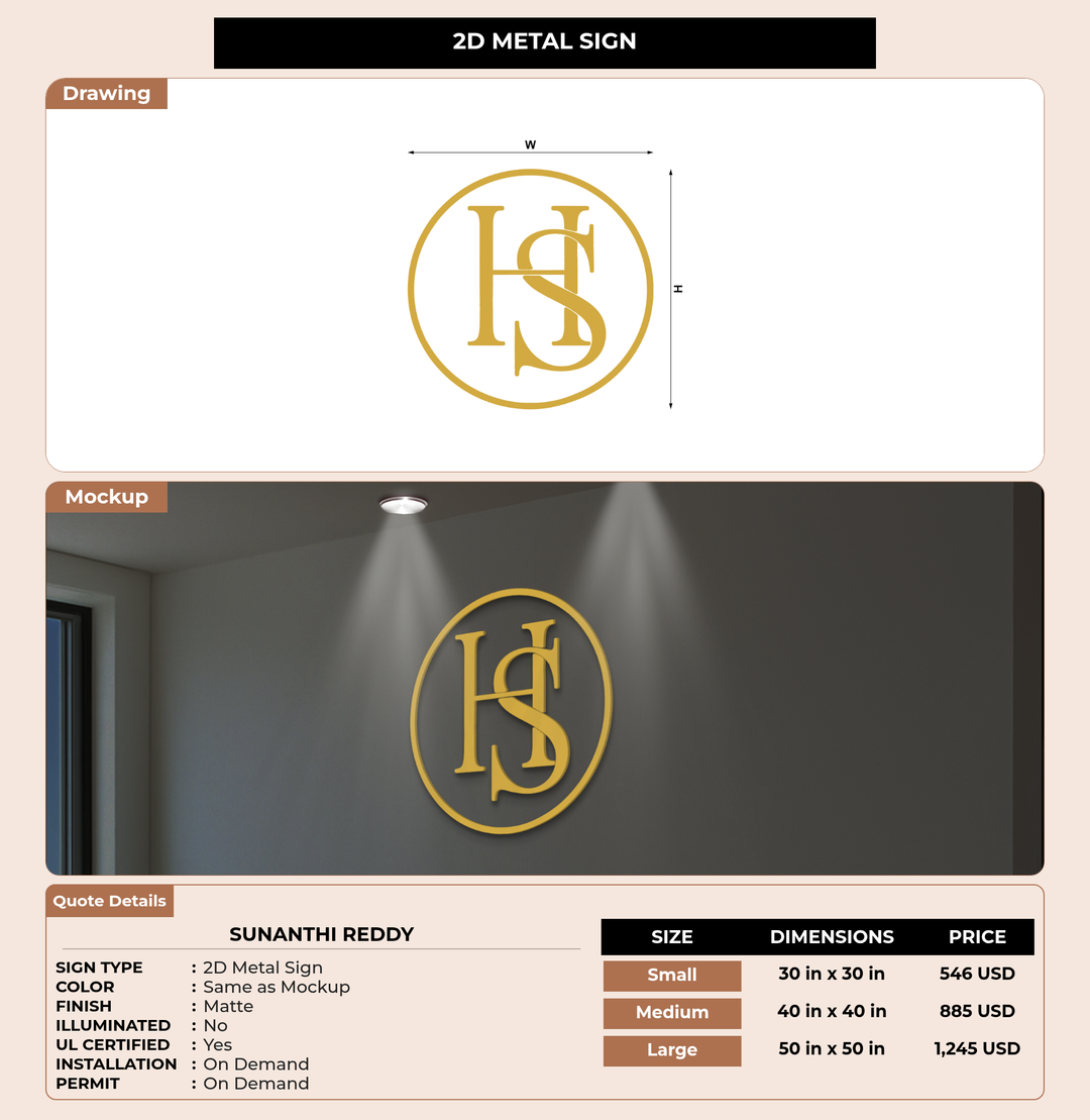CUSTOM MOCKUP SIGN FOR Sunanthi Reddy