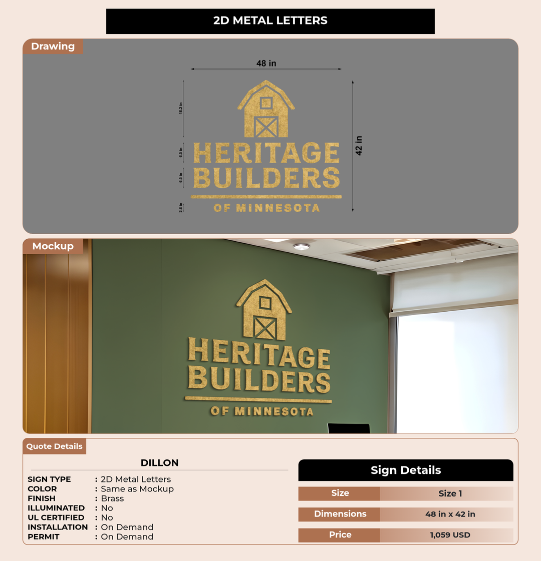 CUSTOM MOCKUP SIGN FOR Dillon