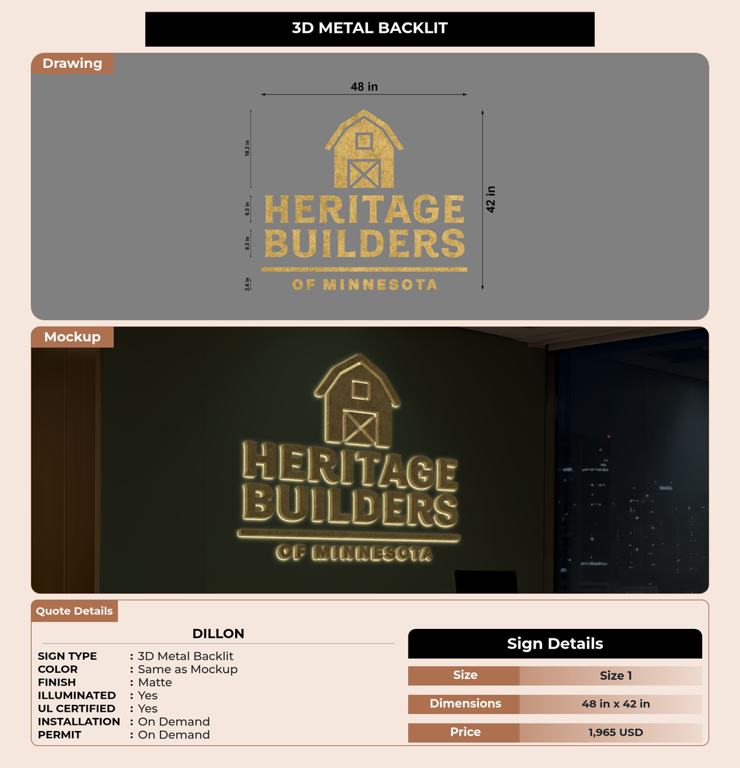 CUSTOM MOCKUP SIGN FOR Dillon