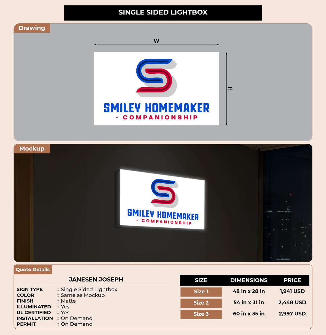 CUSTOM MOCKUP SIGN FOR JANESEN JOSEPH