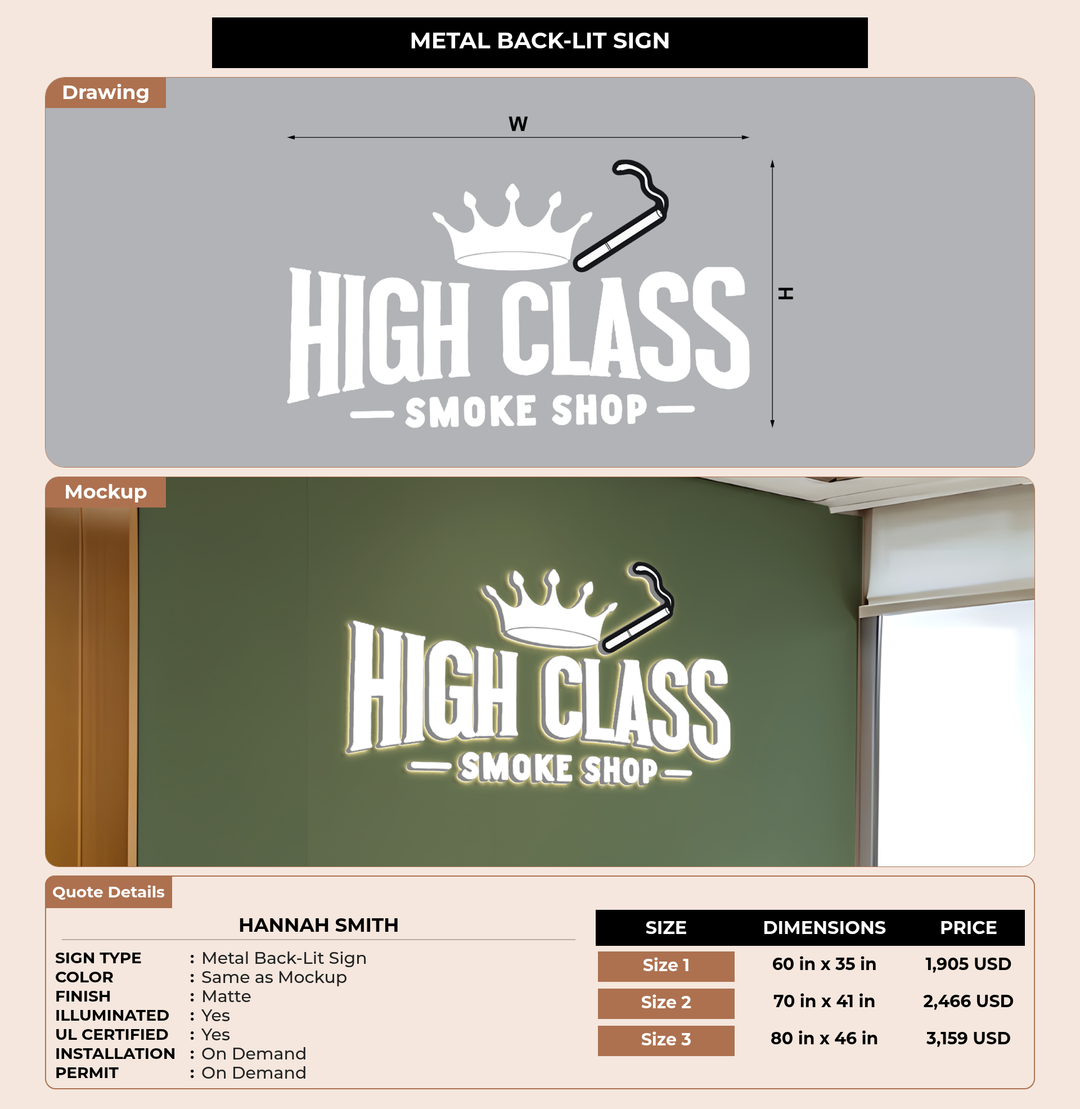 CUSTOM MOCKUP SIGN FOR Hannah Smith