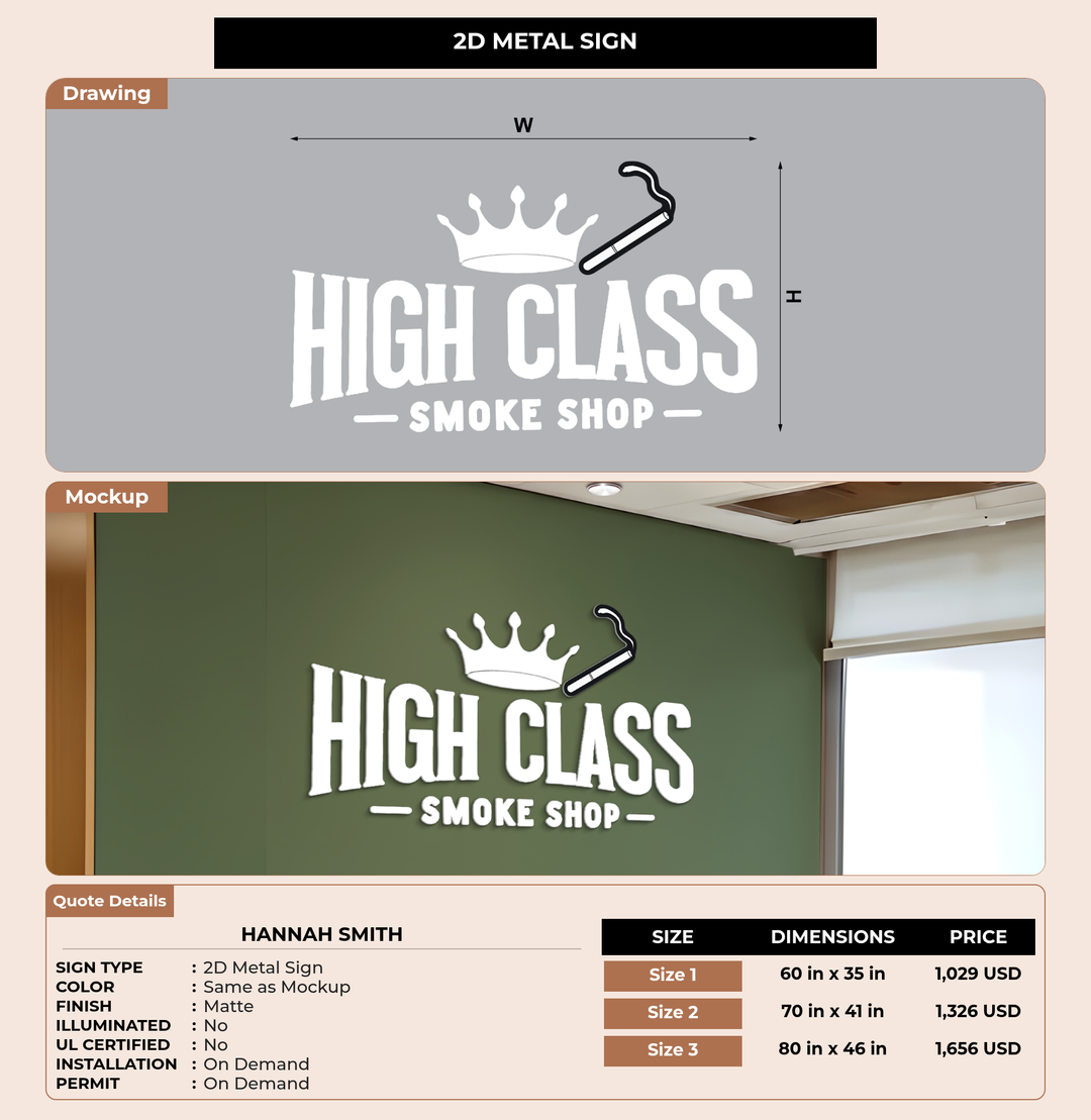 CUSTOM MOCKUP SIGN FOR Hannah Smith