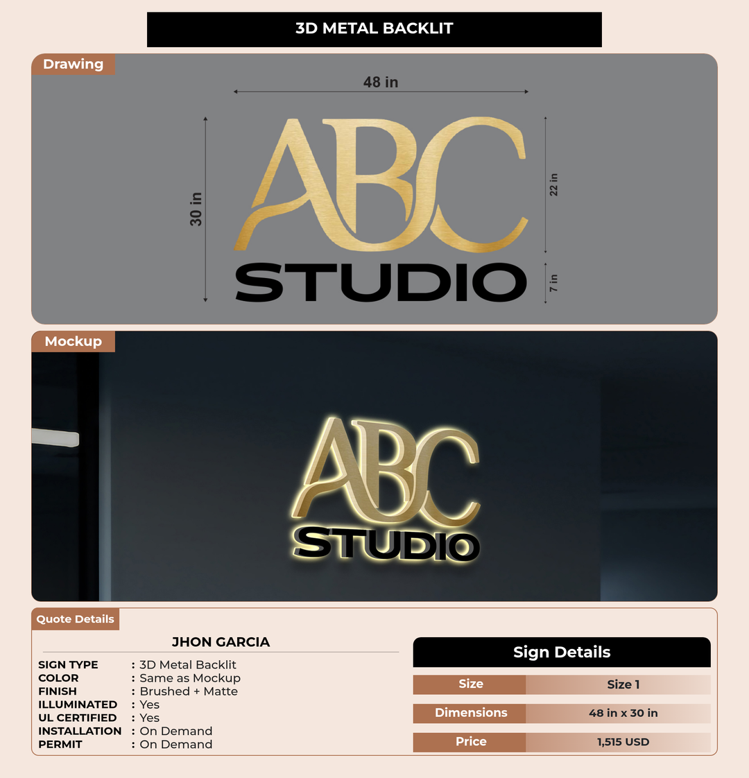 CUSTOM MOCKUP SIGN FOR Jhon Garcia