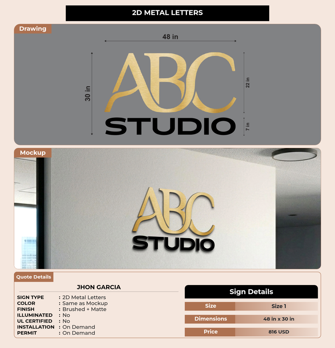 CUSTOM MOCKUP SIGN FOR Jhon Garcia