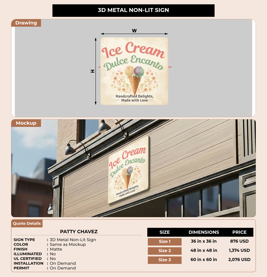 CUSTOM MOCKUP SIGN FOR Patty chavez