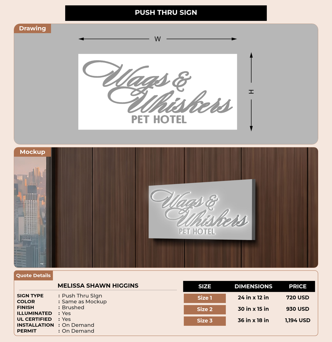 CUSTOM MOCKUP SIGN FOR Melissa Shawn Higgins