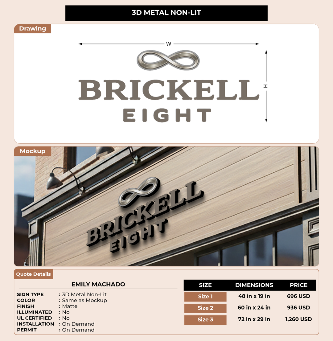 CUSTOM MOCKUP SIGN FOR Emily Machado