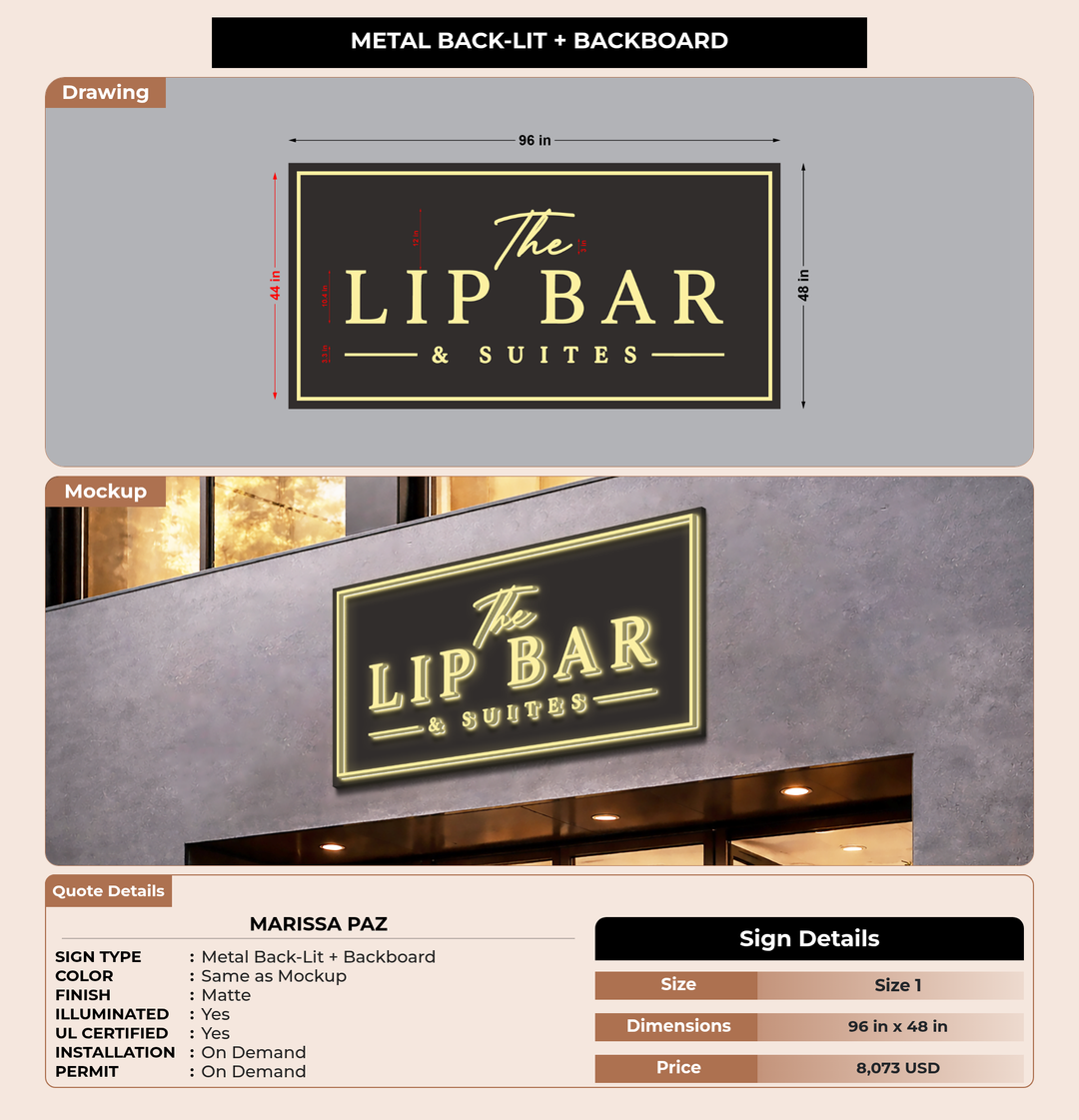 CUSTOM MOCKUP SIGN FOR Marissa Paz