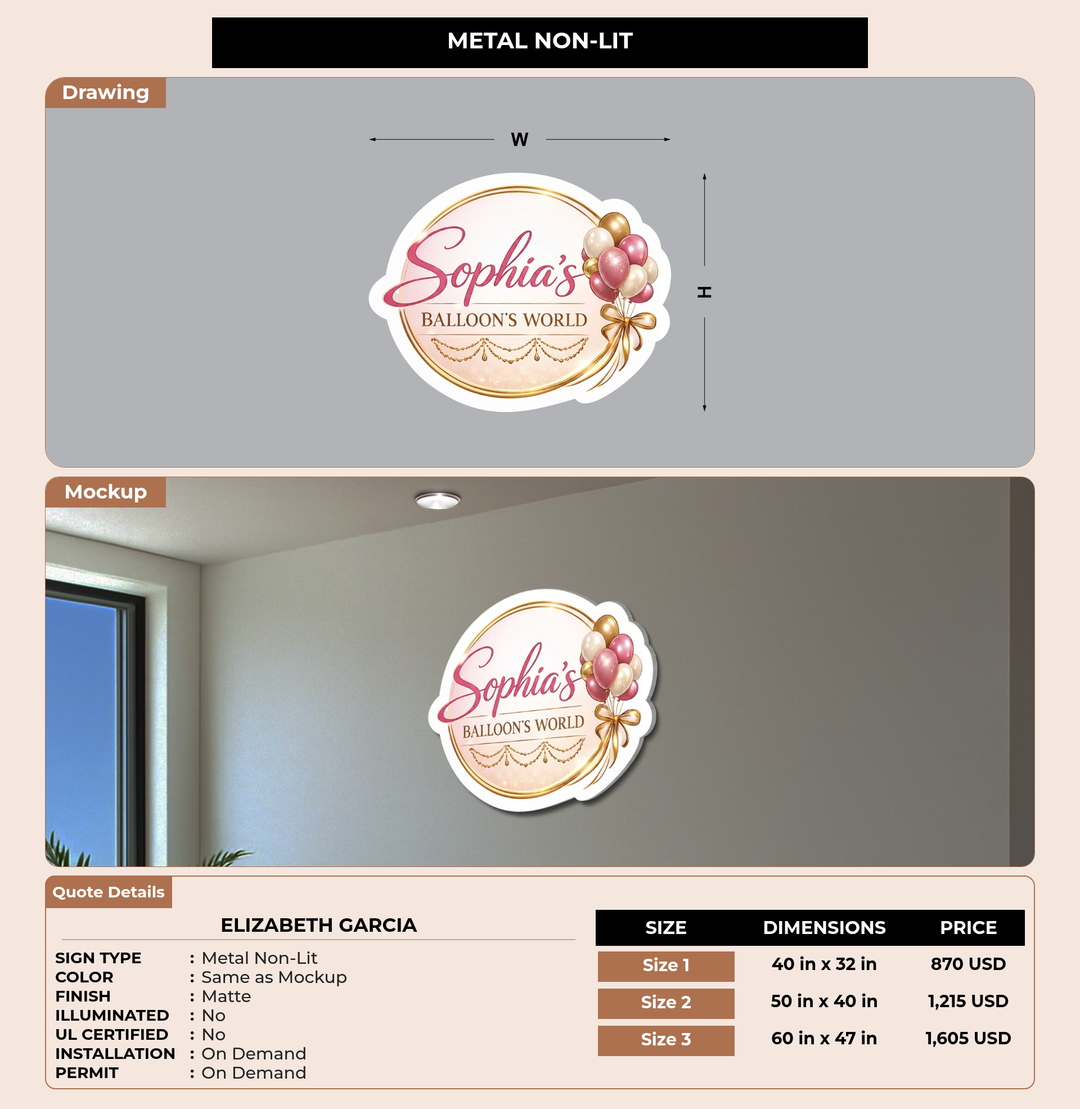 CUSTOM MOCKUP SIGN FOR Elizabeth Garcia