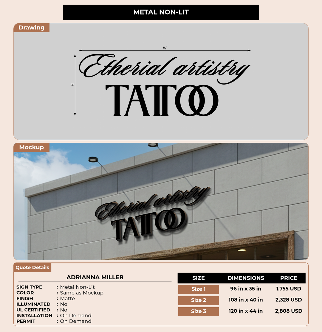 CUSTOM MOCKUP SIGN FOR Adrianna Miller
