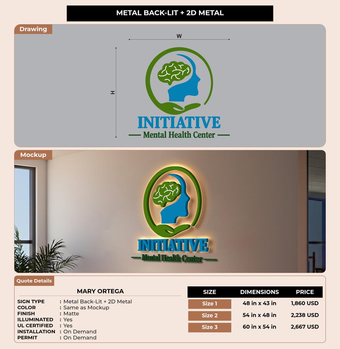 CUSTOM MOCKUP SIGN FOR Mary Ortega