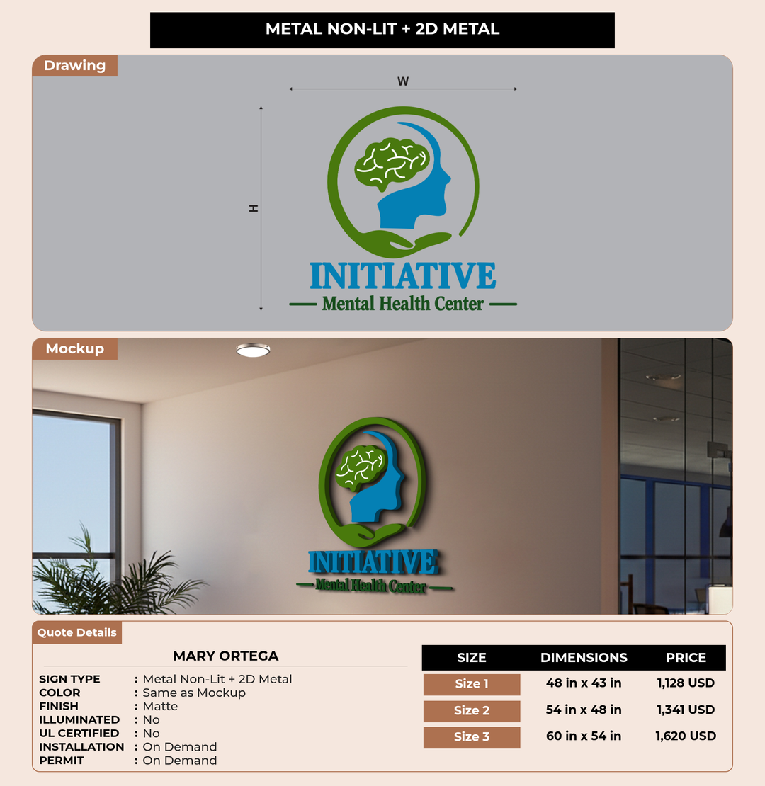 CUSTOM MOCKUP SIGN FOR Mary Ortega