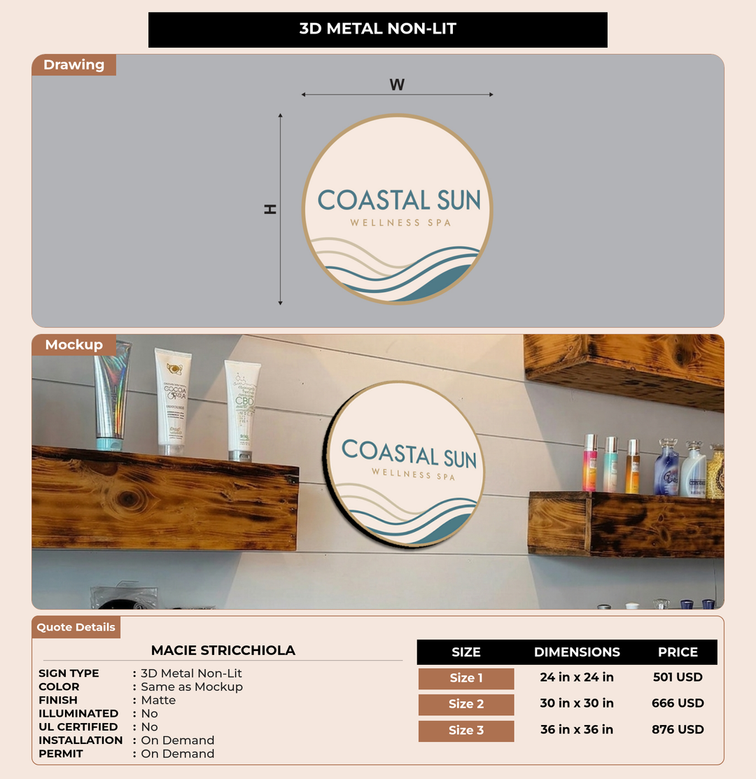 CUSTOM MOCKUP SIGN FOR Macie Stricchiola
