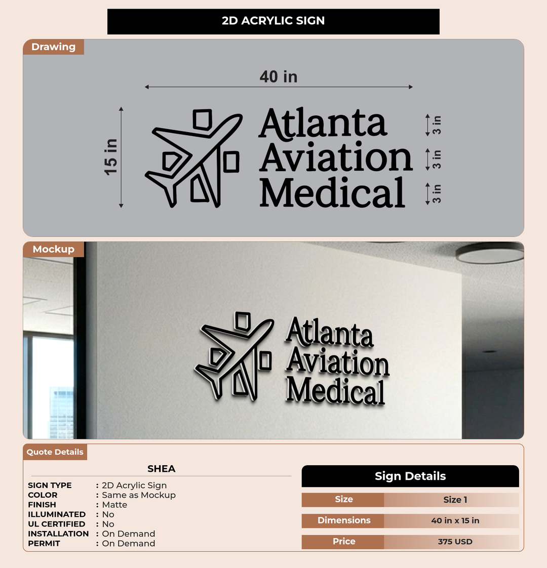 CUSTOM MOCKUP SIGN FOR Shea