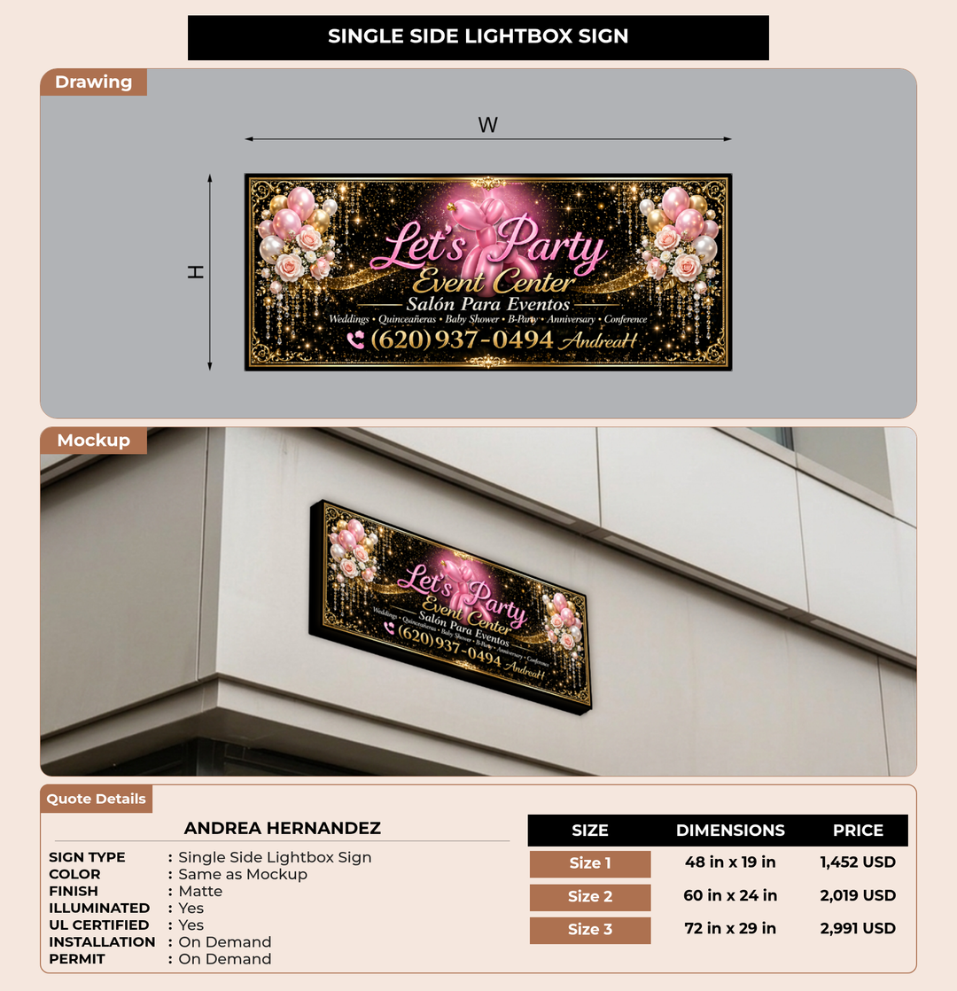 CUSTOM MOCKUP SIGN FOR Andrea Hernandez