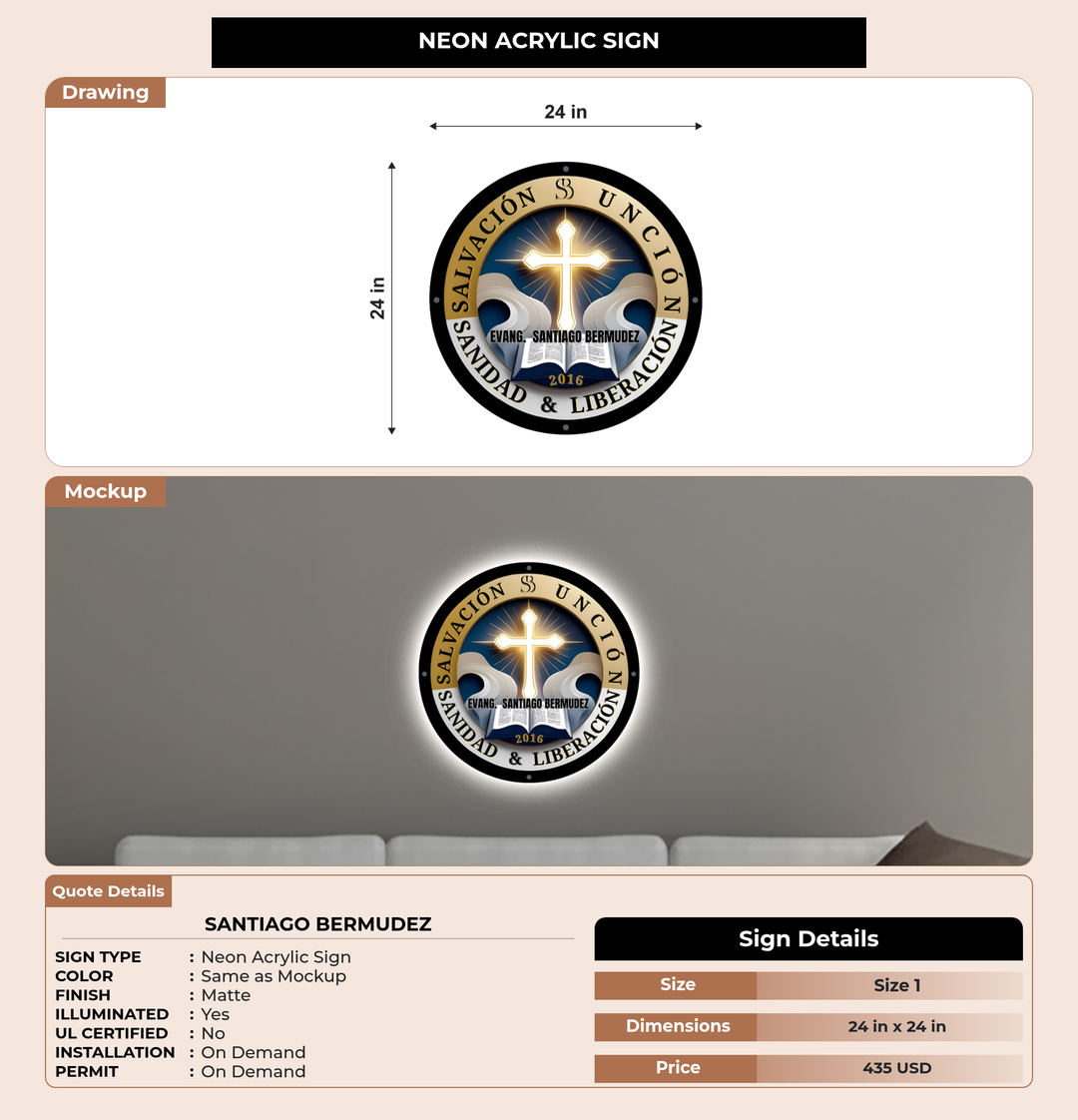 CUSTOM MOCKUP SIGN FOR Santiago Bermudez