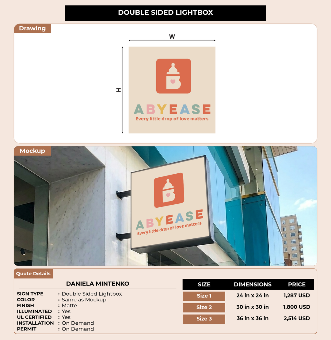 CUSTOM MOCKUP SIGN FOR Daniela Mintenko