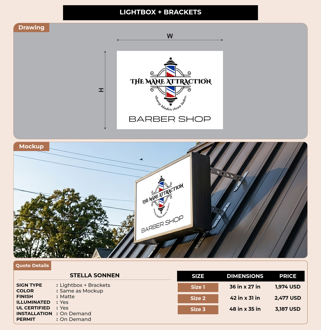 CUSTOM MOCKUP SIGN FOR stella sonnen