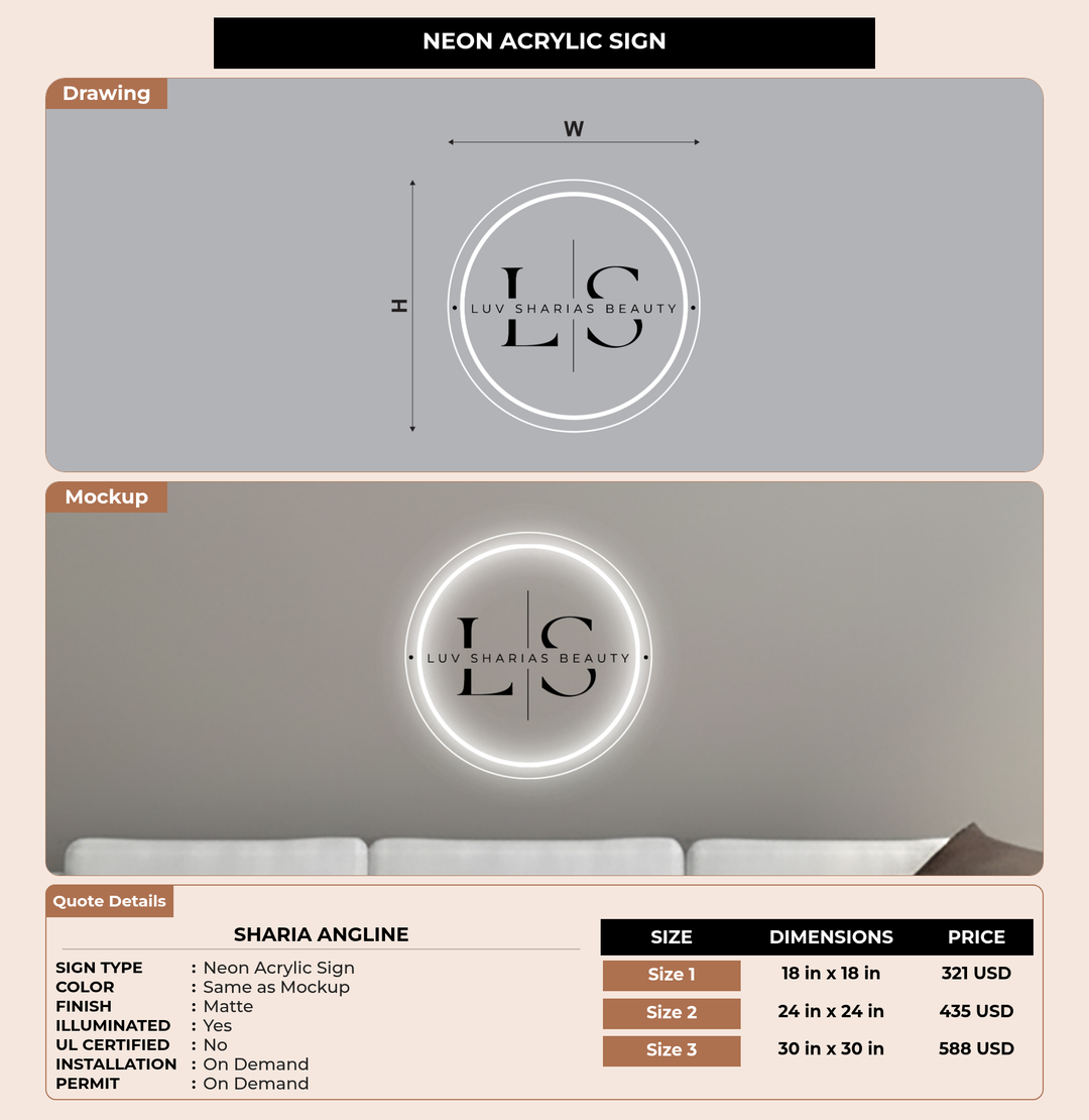 CUSTOM MOCKUP SIGN FOR Sharia Angline