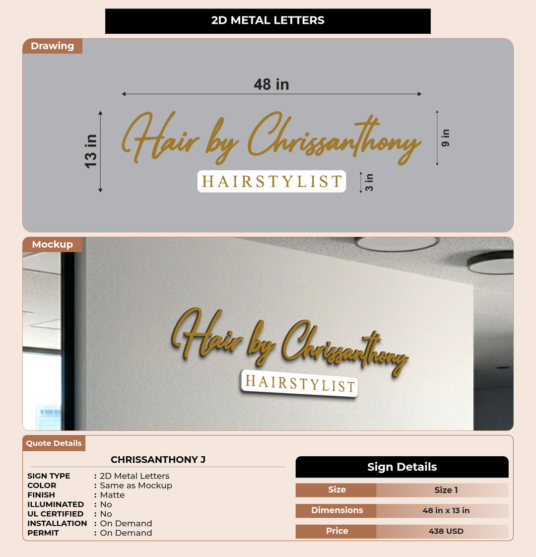 CUSTOM MOCKUP SIGN FOR Chrissanthony J