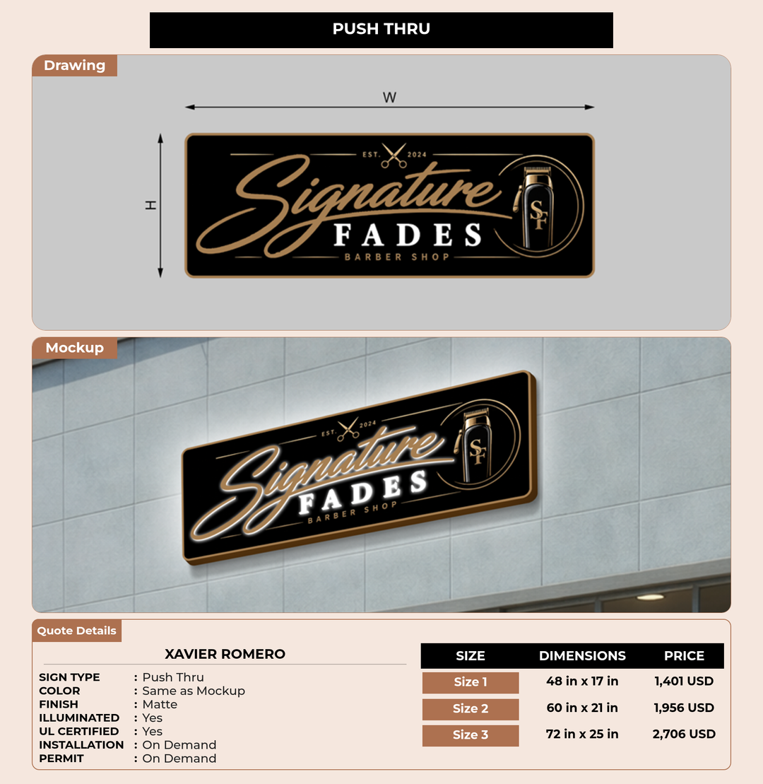 CUSTOM MOCKUP SIGN FOR Xavier Romero