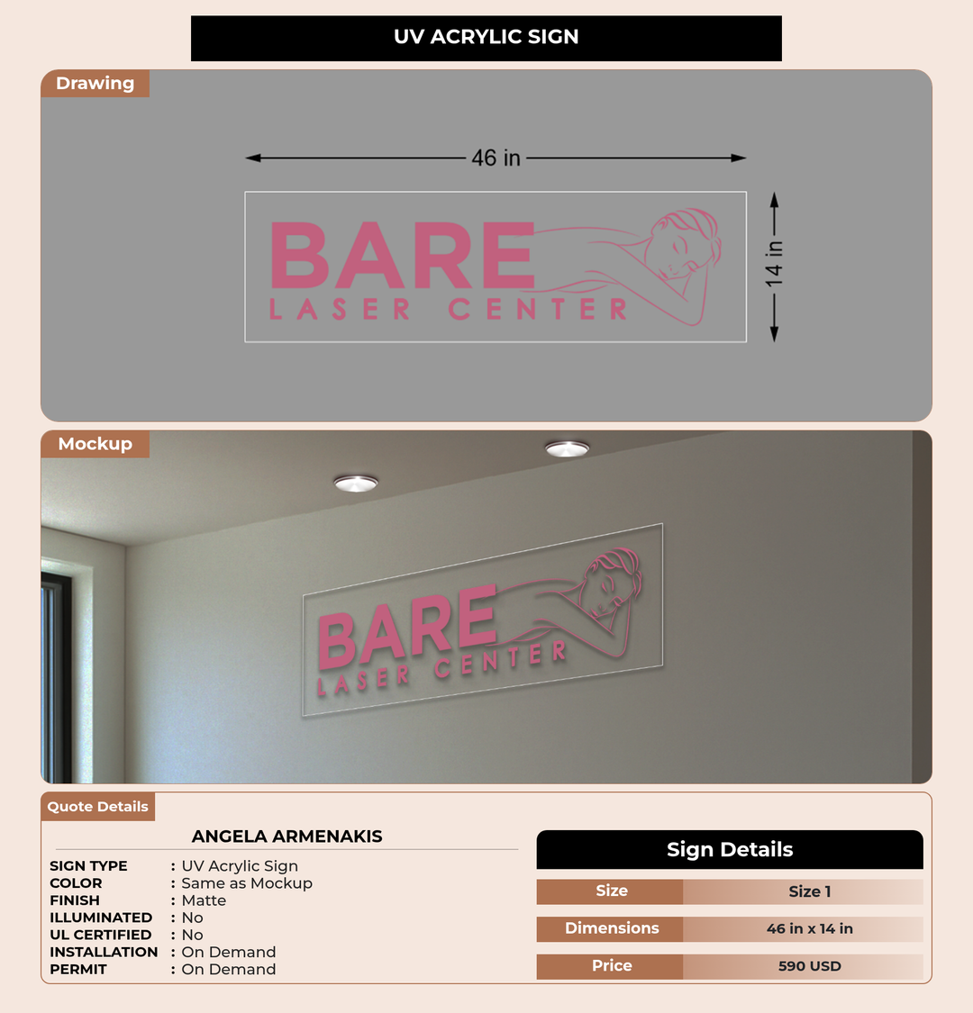 CUSTOM MOCKUP SIGN FOR Angela Armenakis