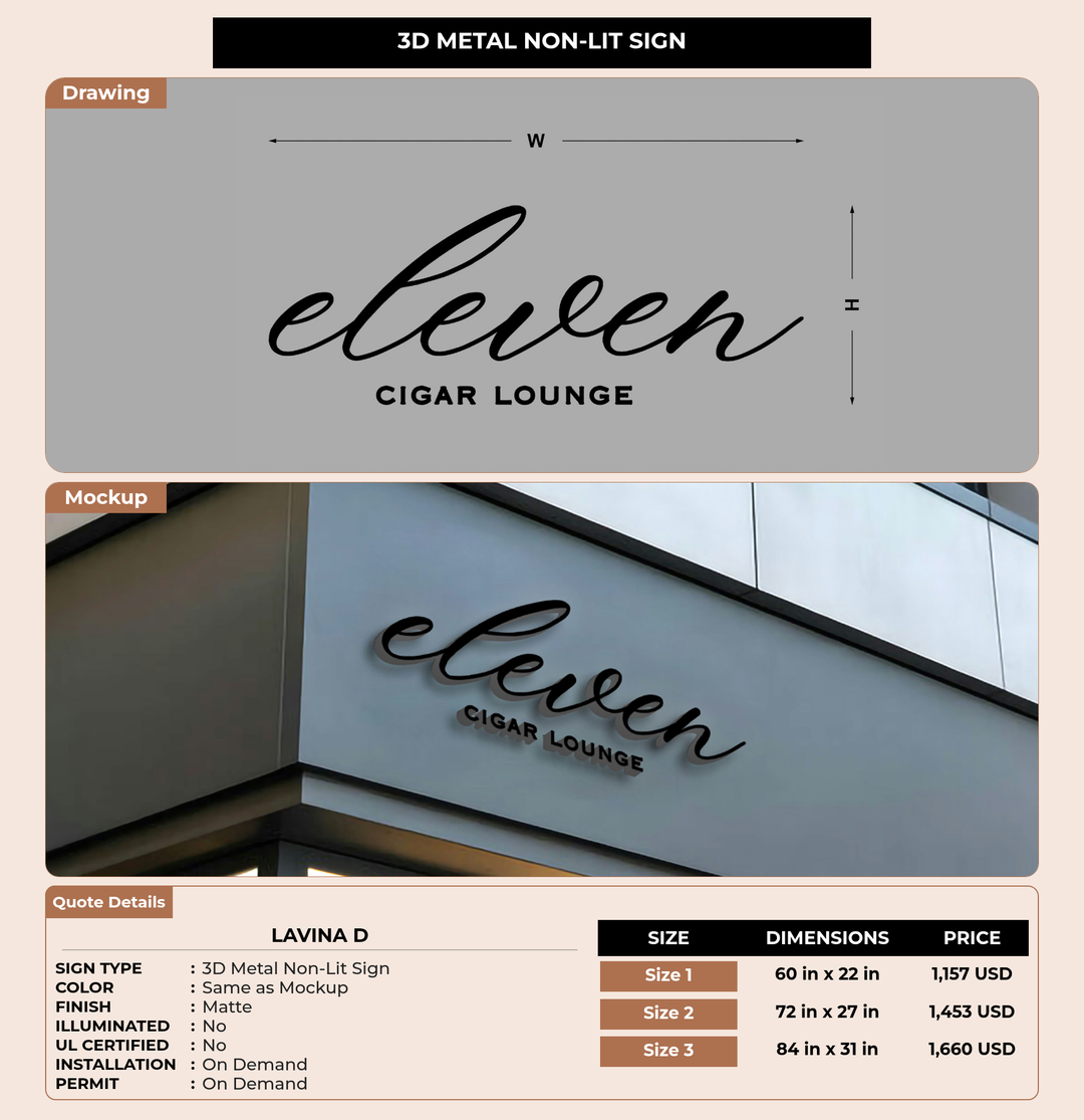 CUSTOM MOCKUP SIGN FOR Lavina D