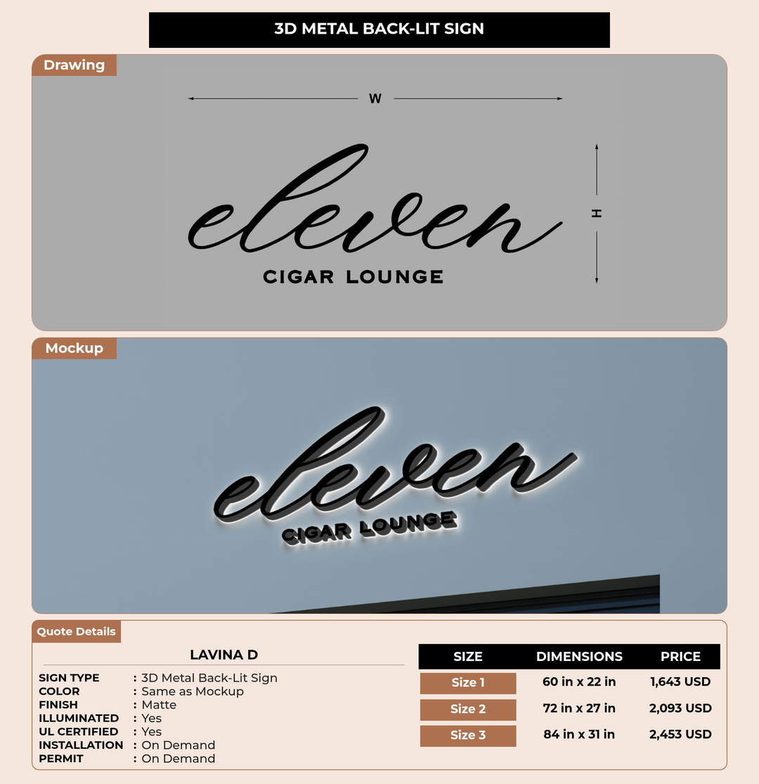 CUSTOM MOCKUP SIGN FOR Lavina D