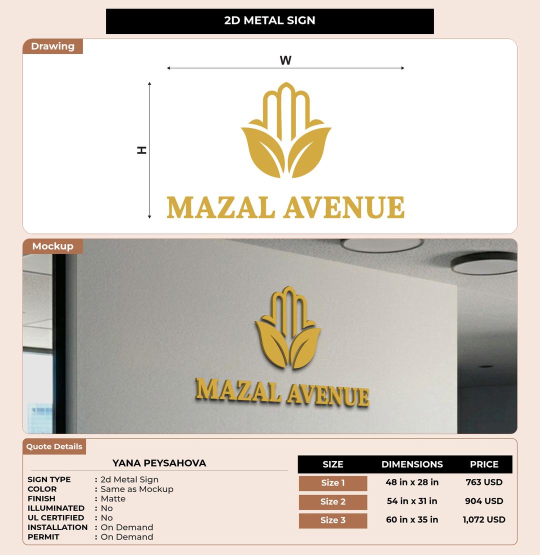 CUSTOM MOCKUP SIGN FOR Yana Peysahova