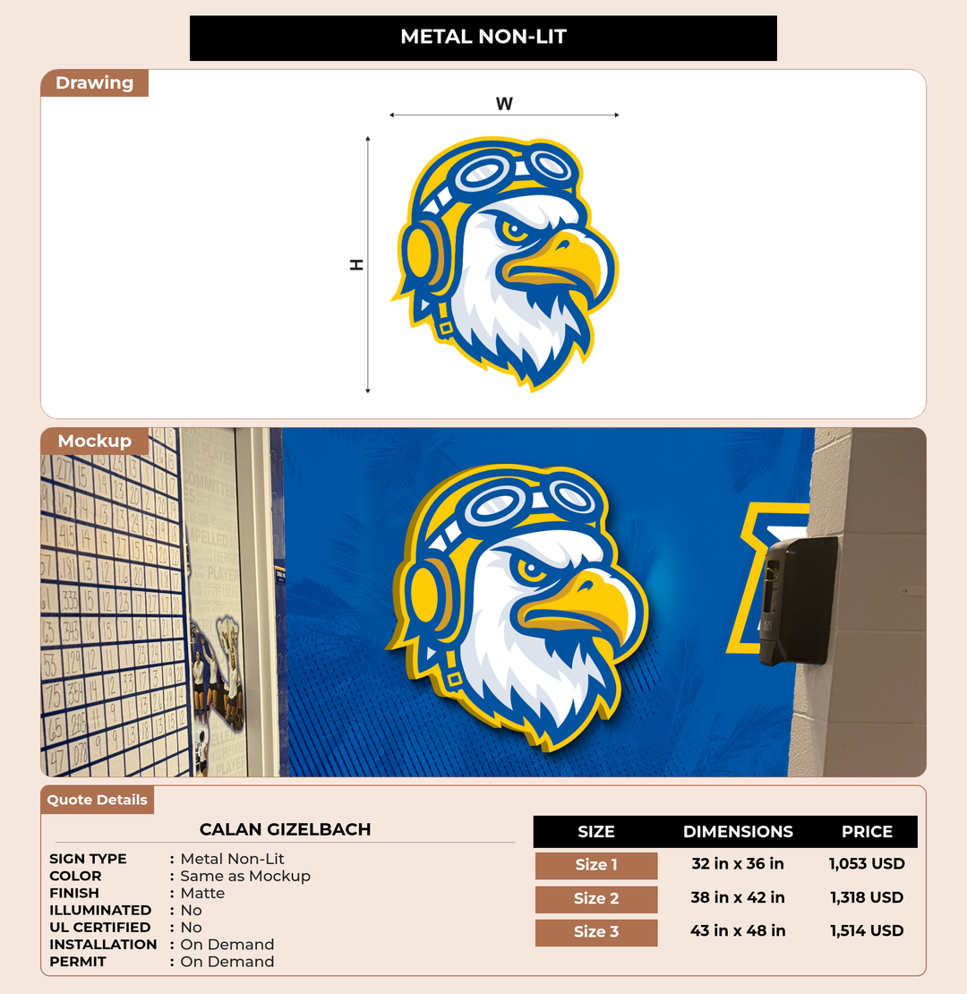 CUSTOM MOCKUP SIGN FOR Calan Gizelbach