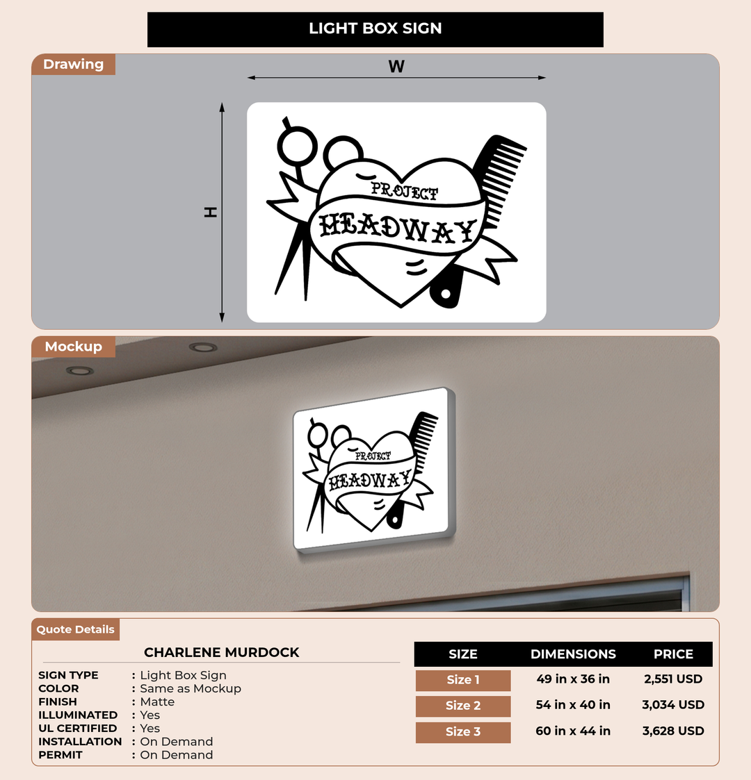 CUSTOM MOCKUP SIGN FOR Charlene Murdock