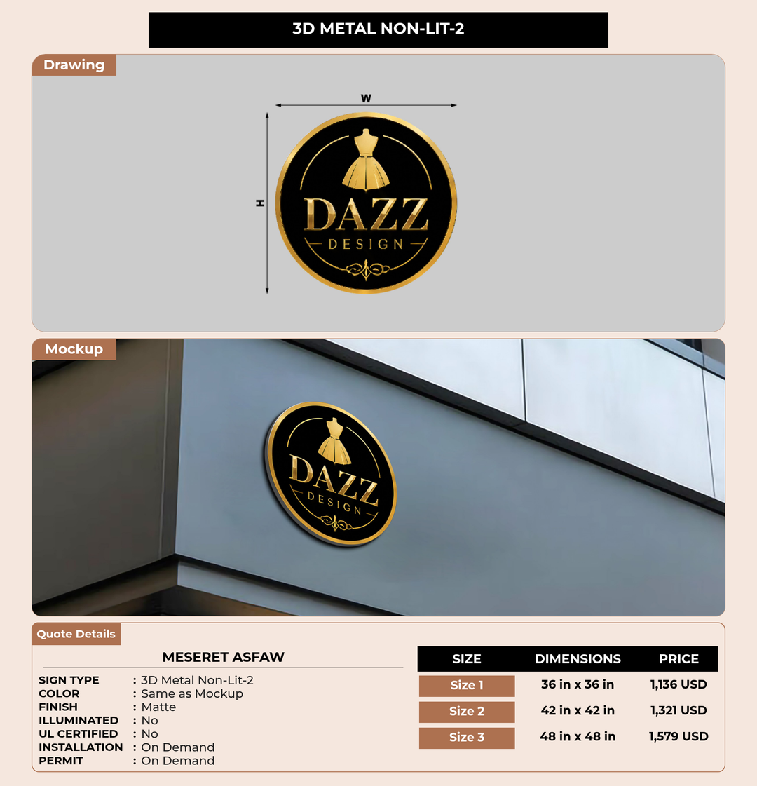 CUSTOM MOCKUP SIGN FOR Meseret Asfaw