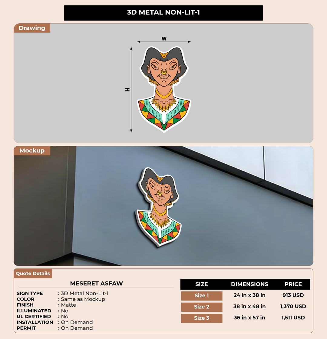CUSTOM MOCKUP SIGN FOR Meseret Asfaw