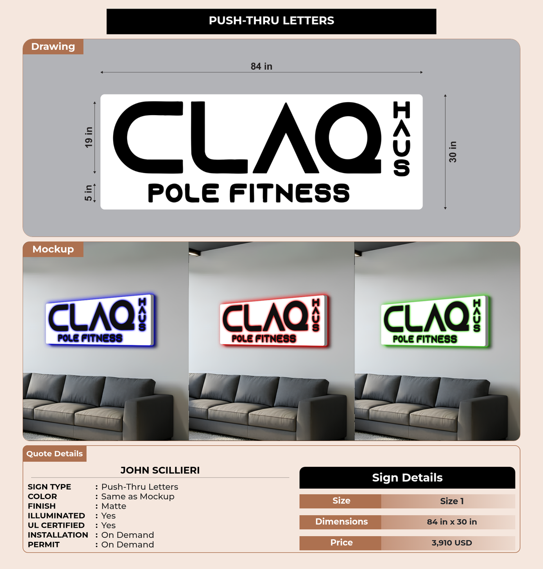 CUSTOM MOCKUP SIGN FOR john scillieri