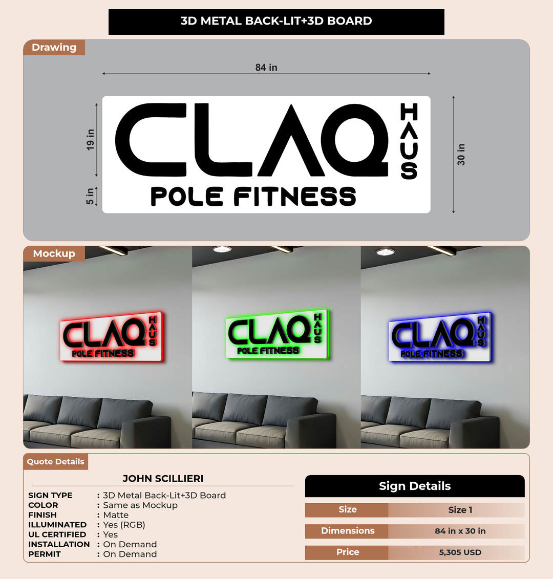 CUSTOM MOCKUP SIGN FOR john scillieri