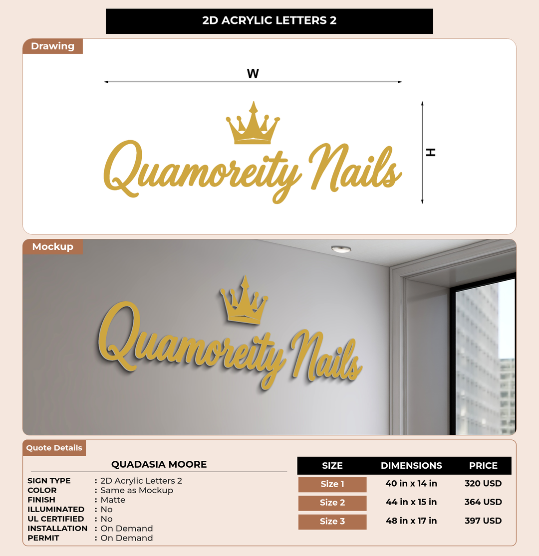 CUSTOM MOCKUP SIGN FOR Quadasia Moore
