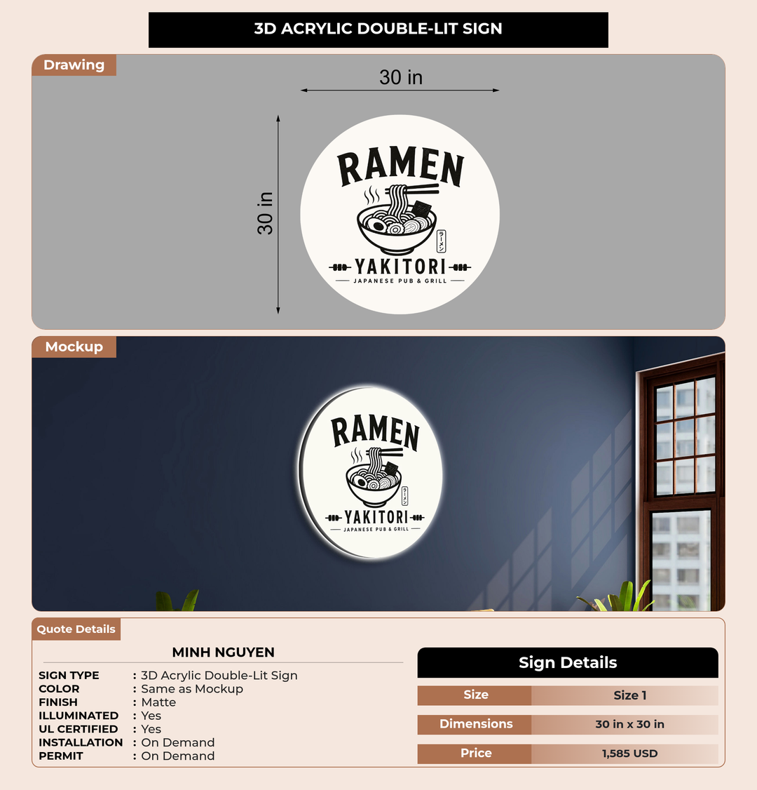 CUSTOM MOCKUP SIGN FOR Minh Nguyen