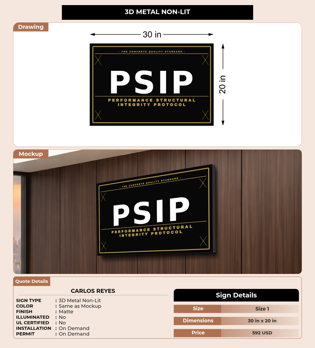 CUSTOM MOCKUP SIGN FOR Carlos Reyes