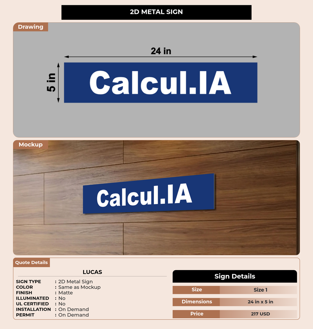 CUSTOM MOCKUP SIGN FOR Lucas