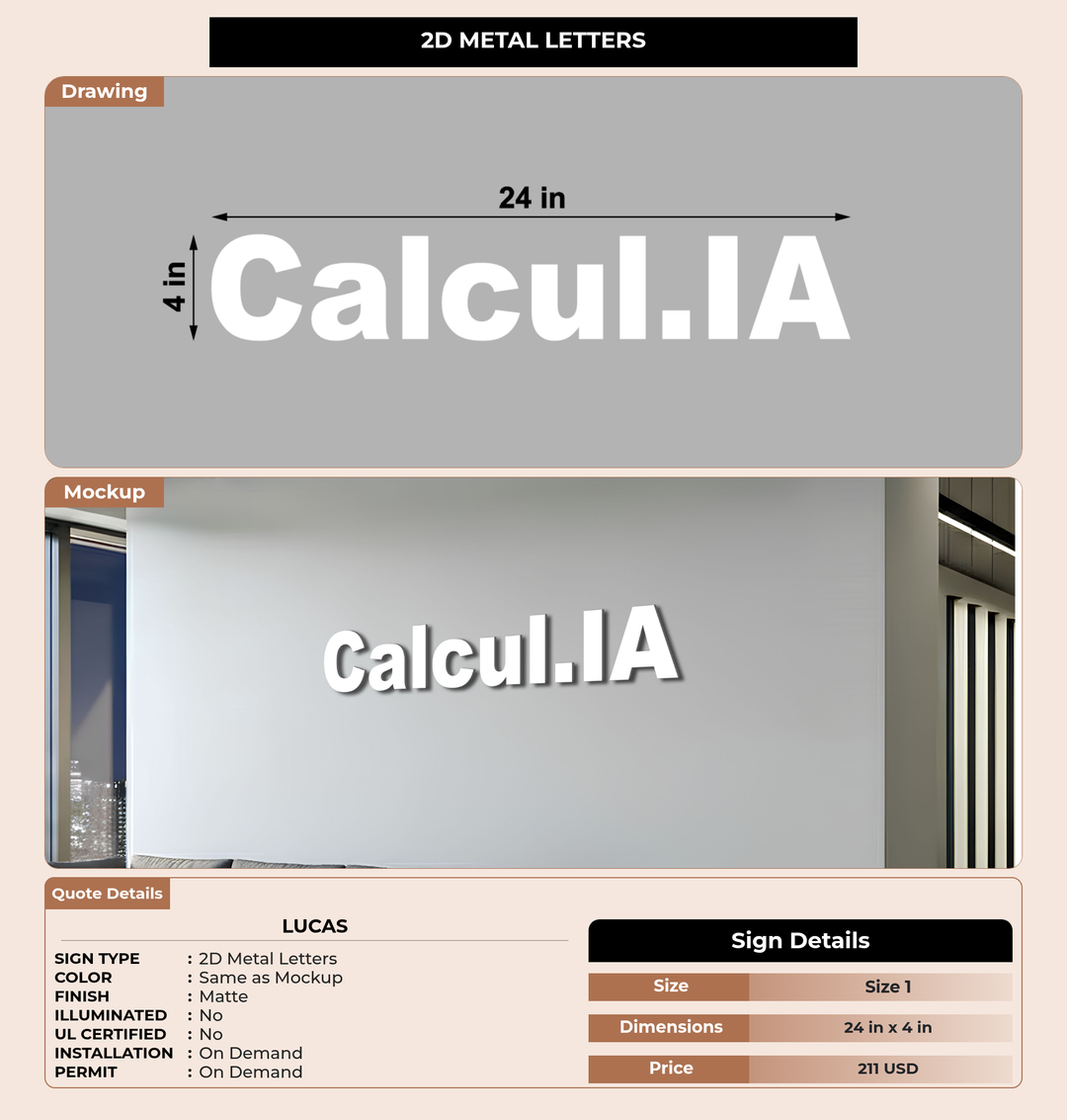 CUSTOM MOCKUP SIGN FOR Lucas