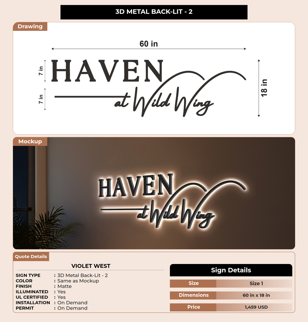 CUSTOM MOCKUP SIGN FOR Violet West