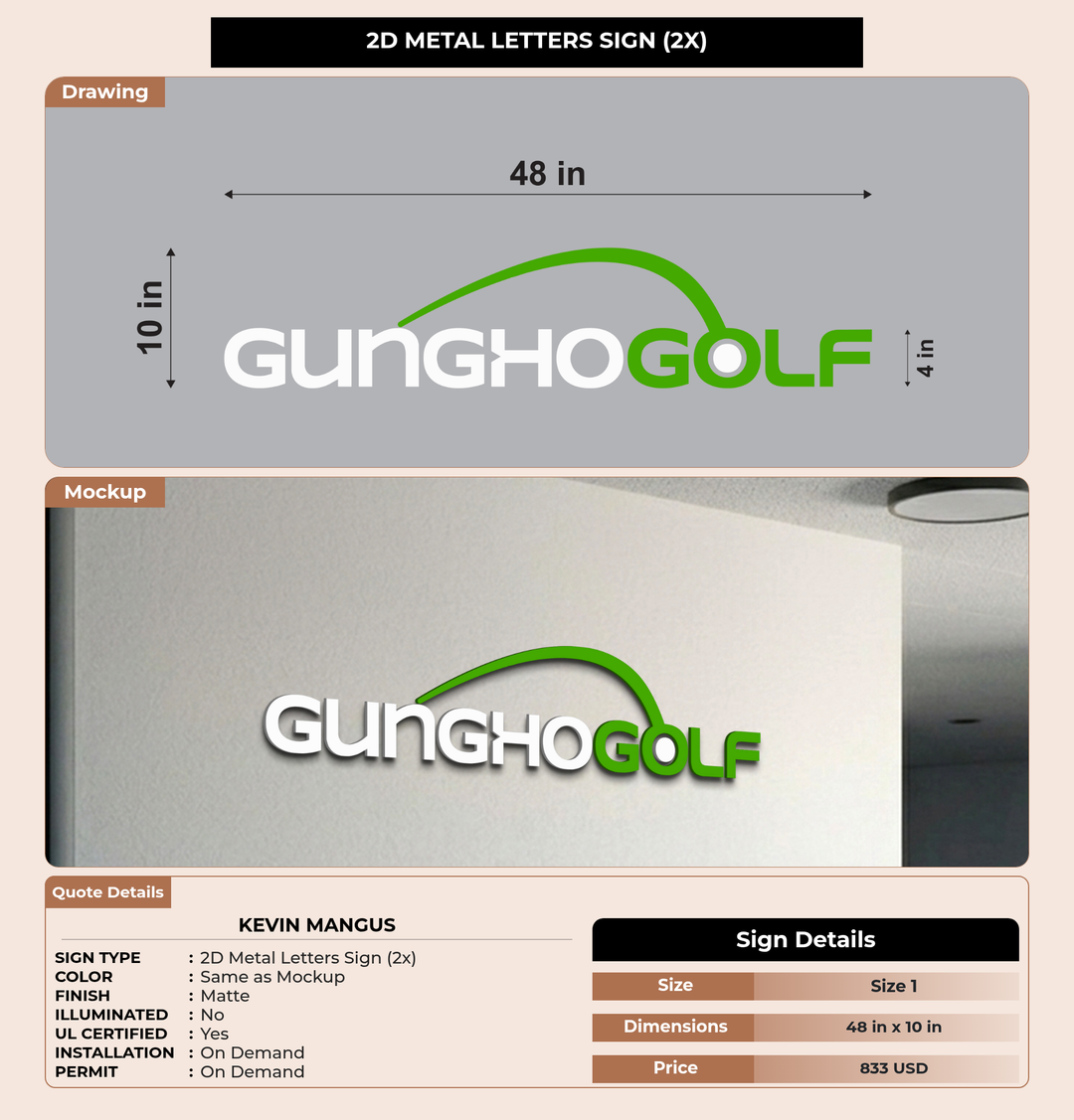CUSTOM MOCKUP SIGN FOR Kevin Mangus