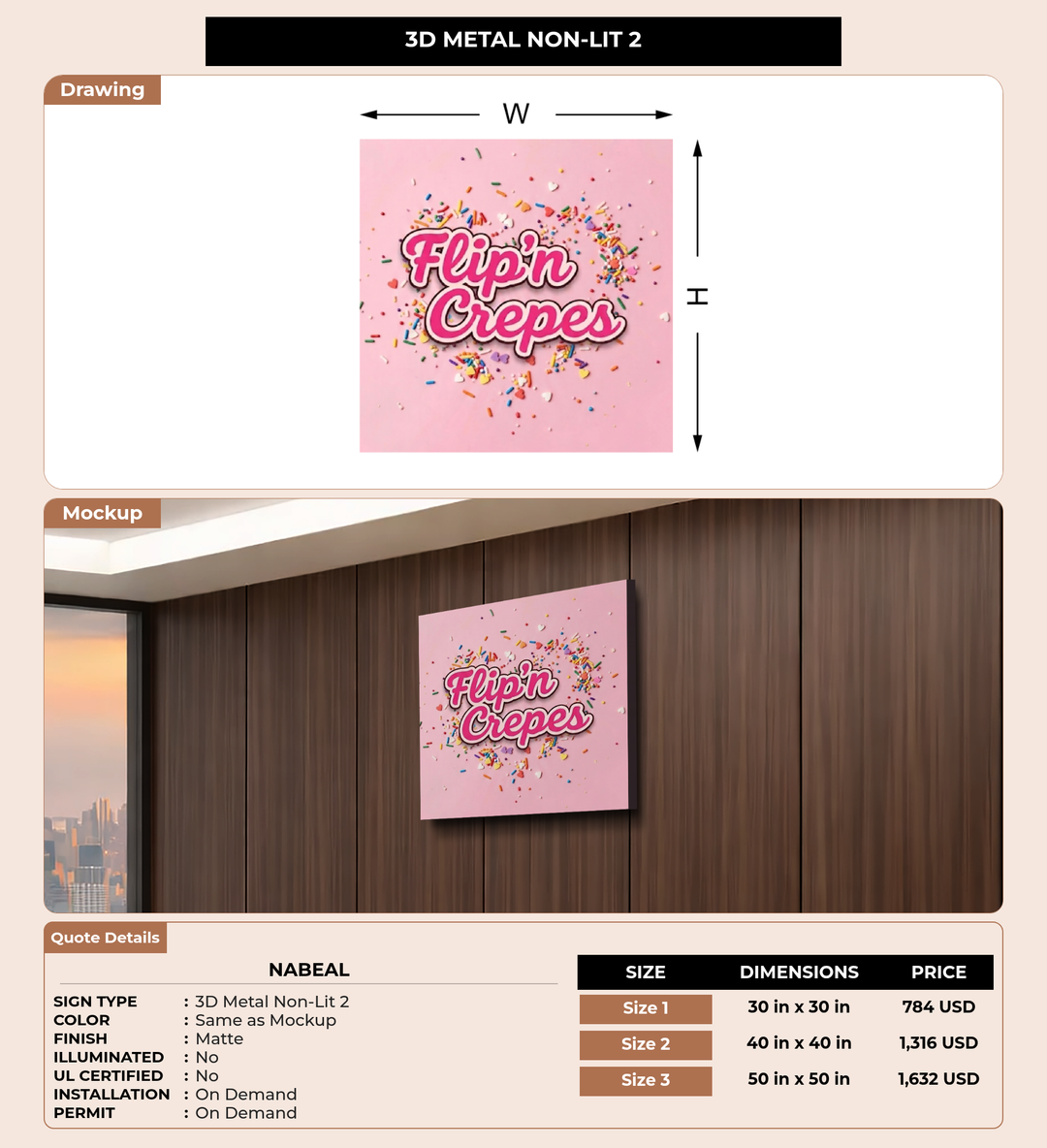 CUSTOM MOCKUP SIGN FOR Nabeal