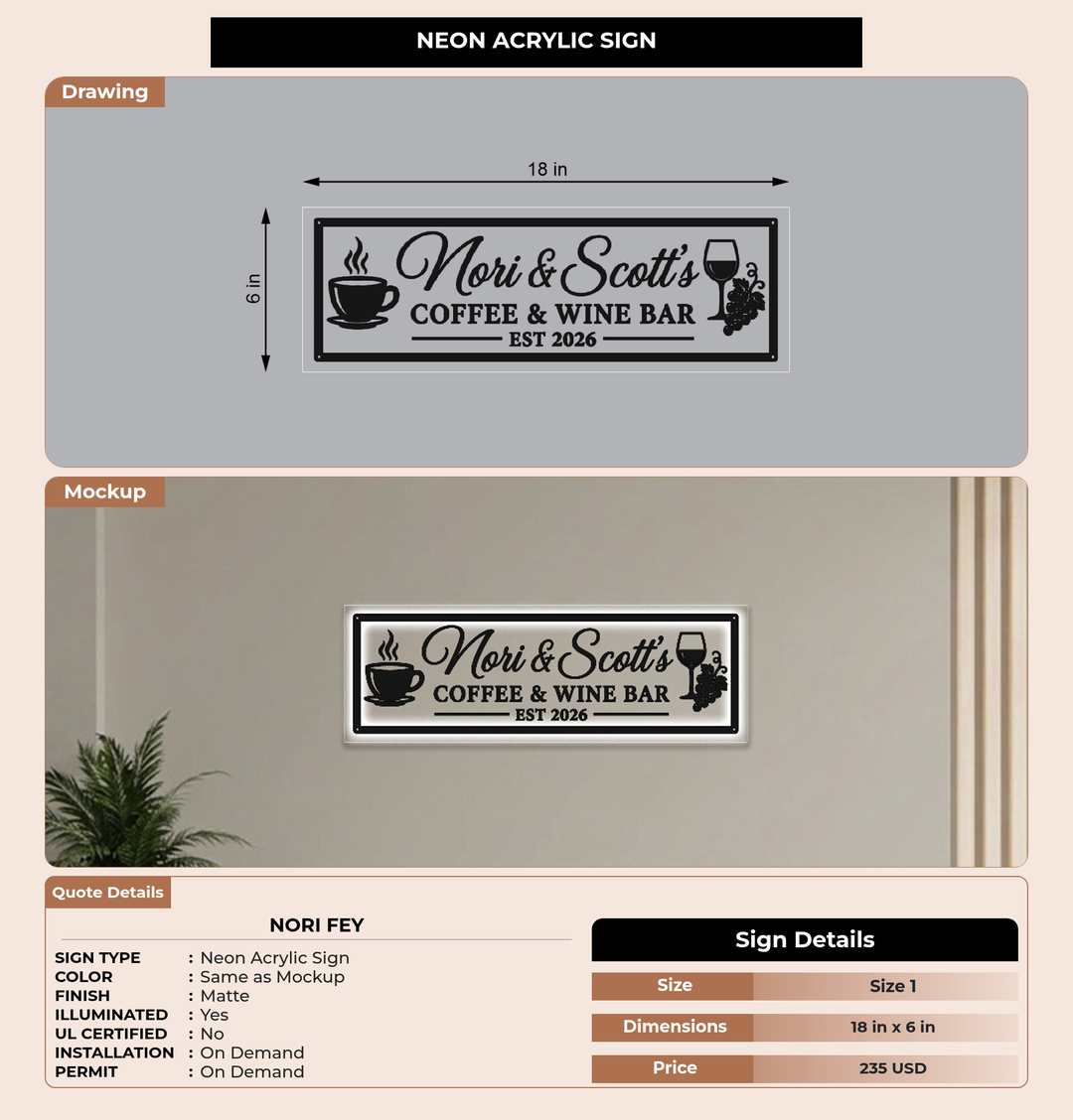 CUSTOM MOCKUP SIGN FOR Nori Fey