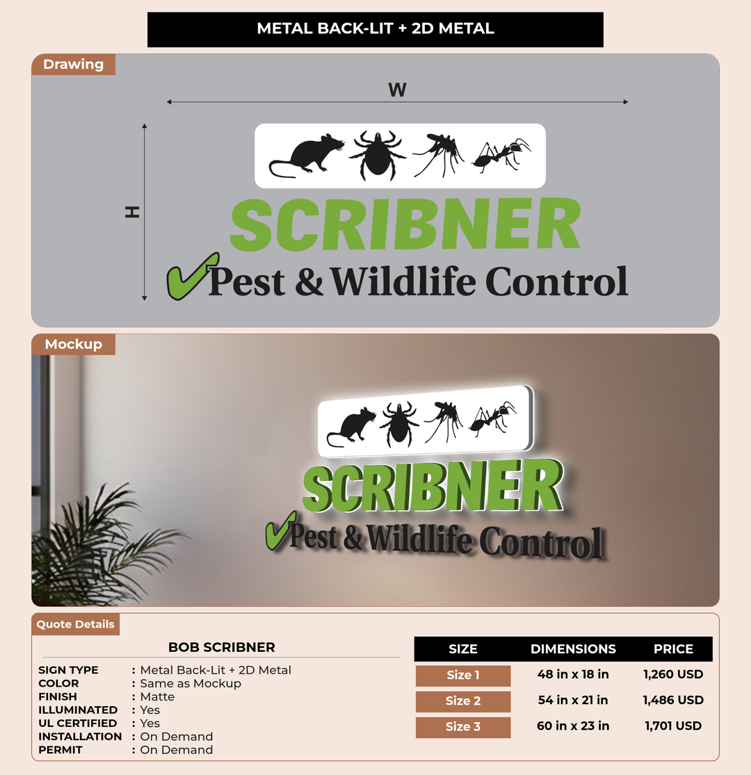 CUSTOM MOCKUP SIGN FOR Bob Scribner