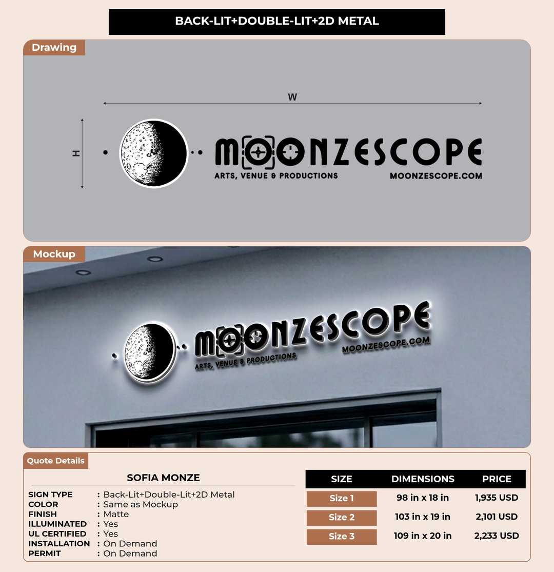 CUSTOM MOCKUP SIGN FOR Sofia Monze